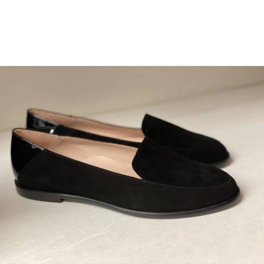 NEW BEBERLIS women's simple loafers in black suede